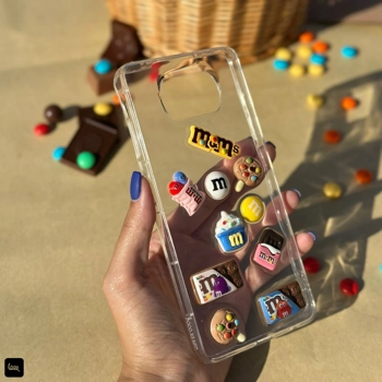 قاب گوشی ‌شفاف M&M مینی‌مال سه‌بعدی برای گوشی سامسونگ
