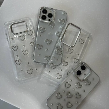 قاب گوشی قلب اکلیلی (Heart Glitter)