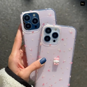قاب گوشی گلدار خرگوشی کیوت(IMD Floral Rab Pink)