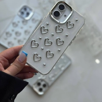 قاب گوشی قلب اکلیلی (Heart Glitter)