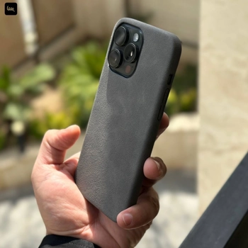 قاب آیفون جیر مدل Alcantara رنگ Titan Gray