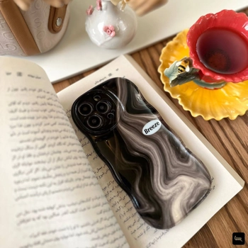 قاب آیفون مدل Marble Ink Splash – Breeze