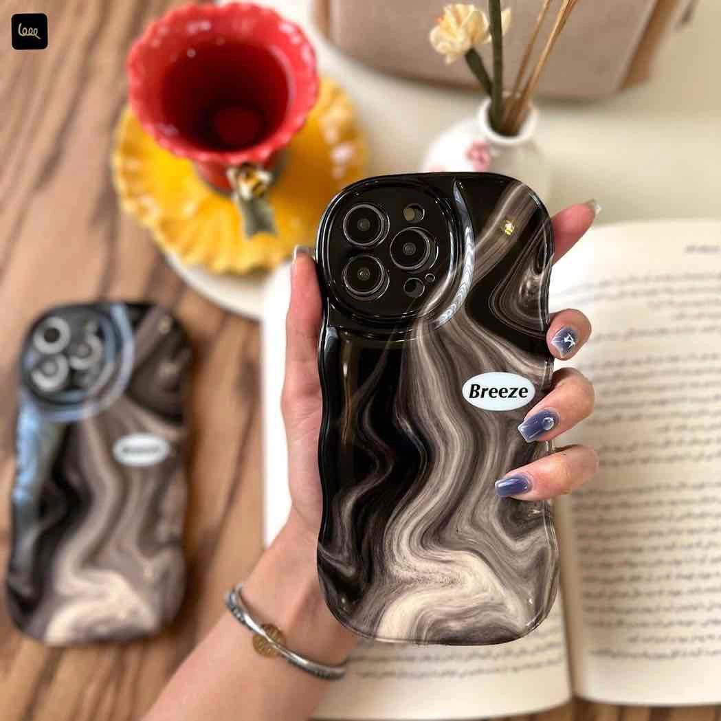 قاب آیفون مدل Marble Ink Splash – Breeze