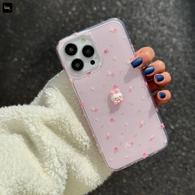 قاب گوشی گلدار خرگوشی کیوت(IMD Floral Rab Pink) قاب گوشی گلدار خرگوشی کیوت(IMD Floral Rab Pink)