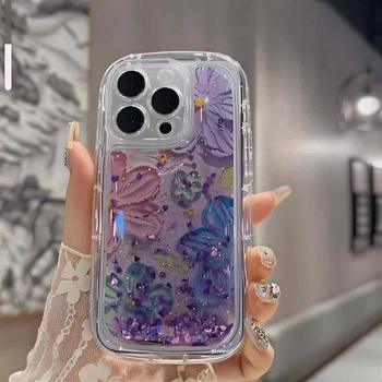 قاب آیفون Aqua Flower آکواریومی گل‌دار براق