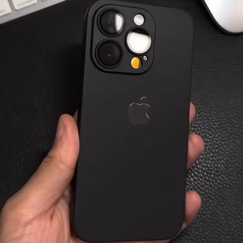 قاب مشکی مات آیفون مدل Black Pc Case با محافظ لنز